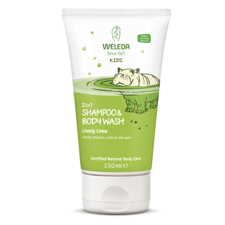 The Clean Hub: Kids 2 in 1 Shampoo and Body Wash in Lively Lime by Weleda